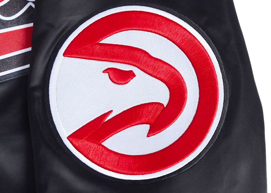 Pro Standard Men's Atlanta Hawks Black Script Tail Satin Jacket product image