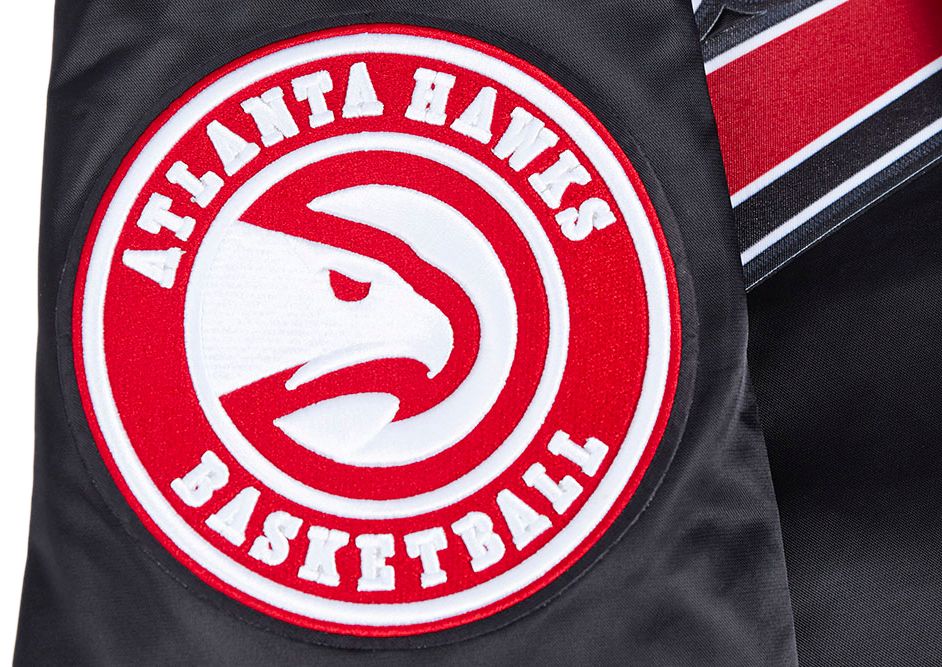 Pro Standard Men's Atlanta Hawks Black Script Tail Satin Jacket product image
