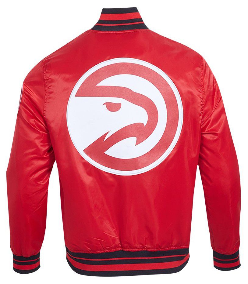 Pro Standard Men's Atlanta Hawks Red Script Tail Satin Jacket product image