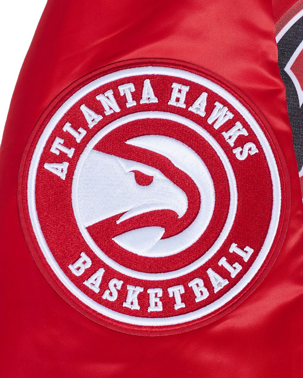 Pro Standard Men's Atlanta Hawks Red Script Tail Satin Jacket product image