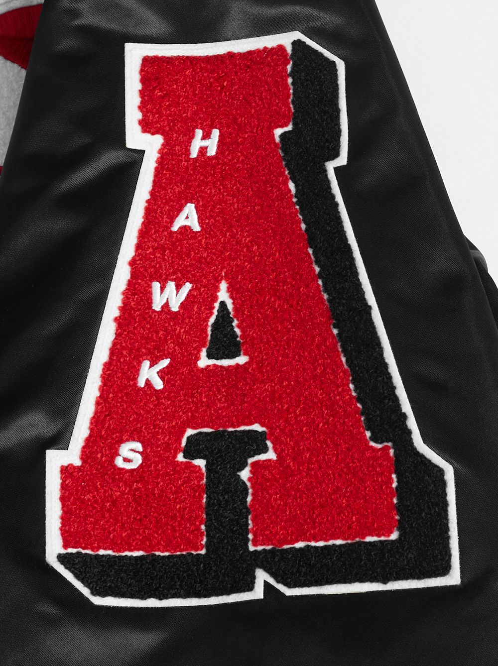 Pro Standard Men's Atlanta Hawks Black Old English Ribbed Satin Jacket product image