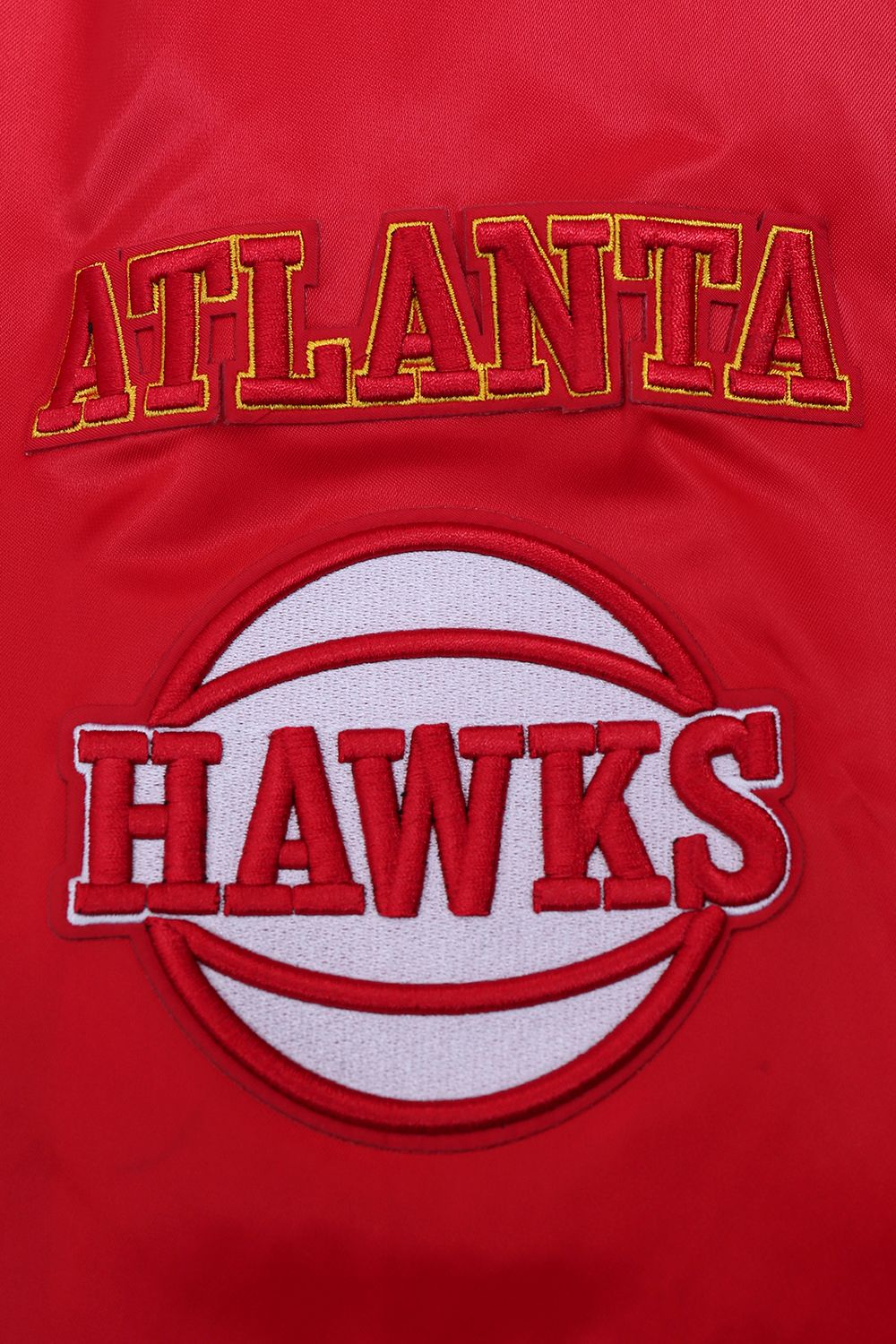 Pro Standard Men's Atlanta Hawks Red Old English Rib Satin Jacket product image