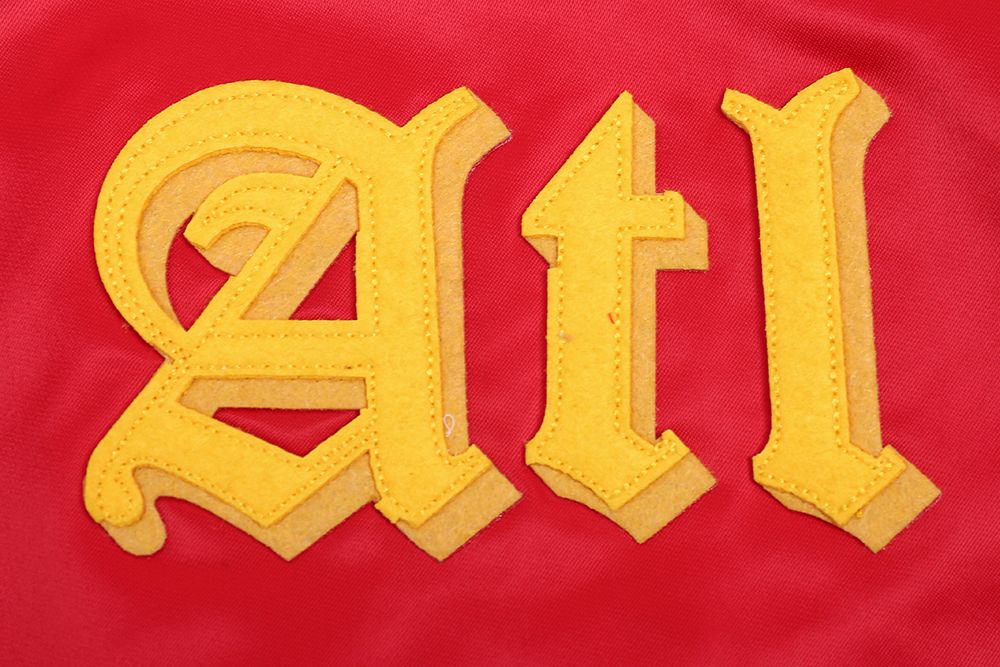 Pro Standard Men's Atlanta Hawks Red Old English Rib Satin Jacket product image