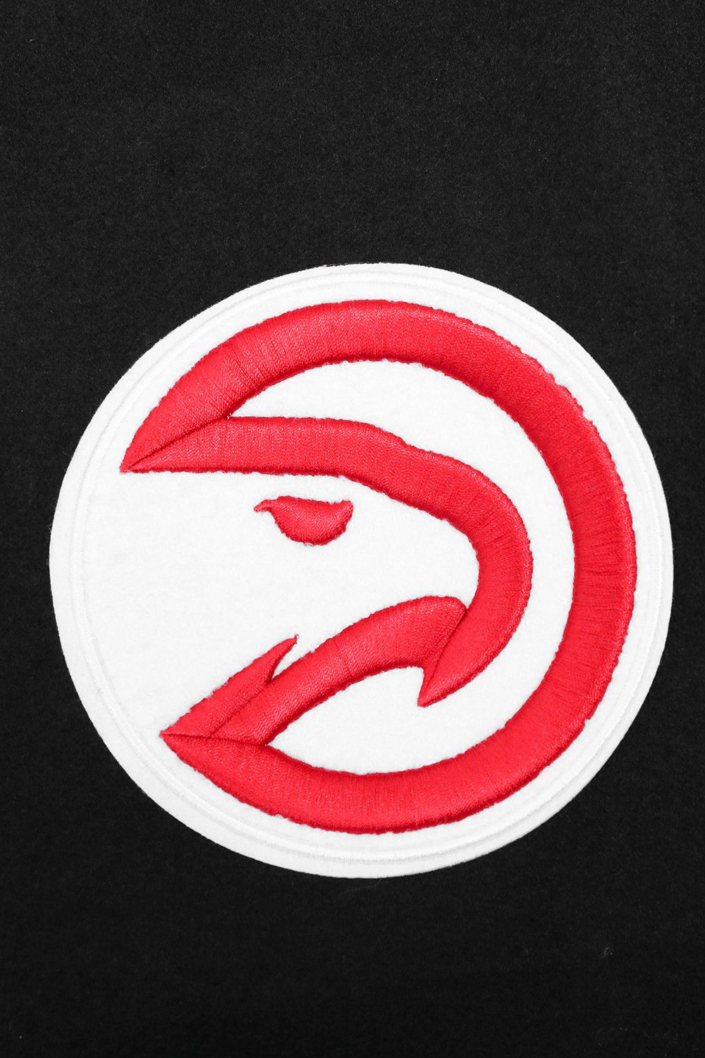 Pro Standard Men's Atlanta Hawks Black Old English Rib Wool Varsity Jacket product image