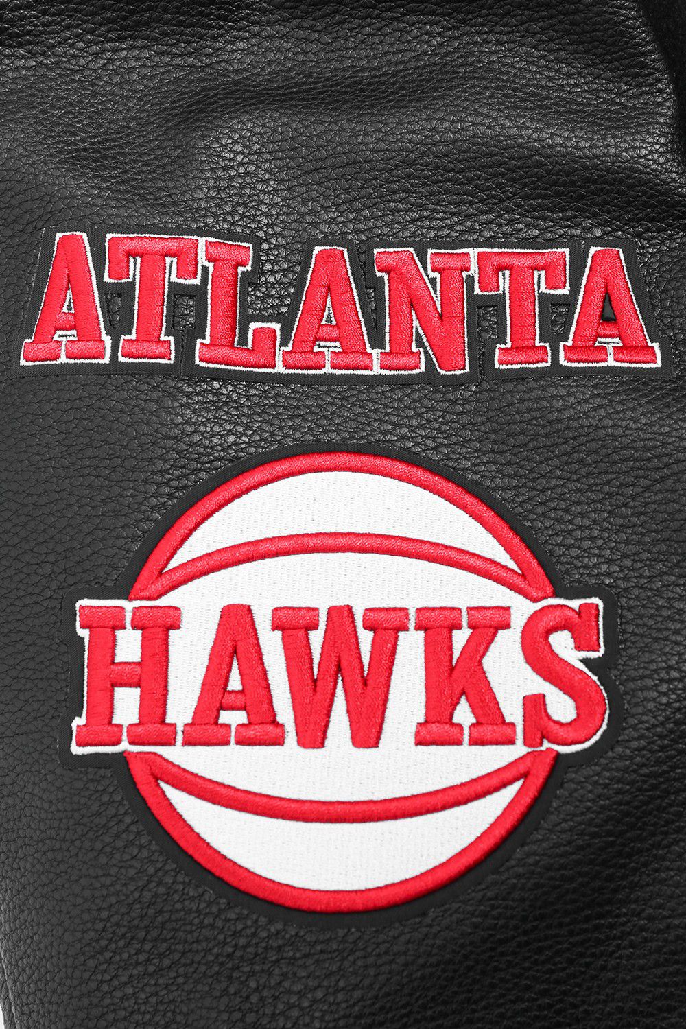 Pro Standard Men's Atlanta Hawks Black Old English Rib Wool Varsity Jacket product image