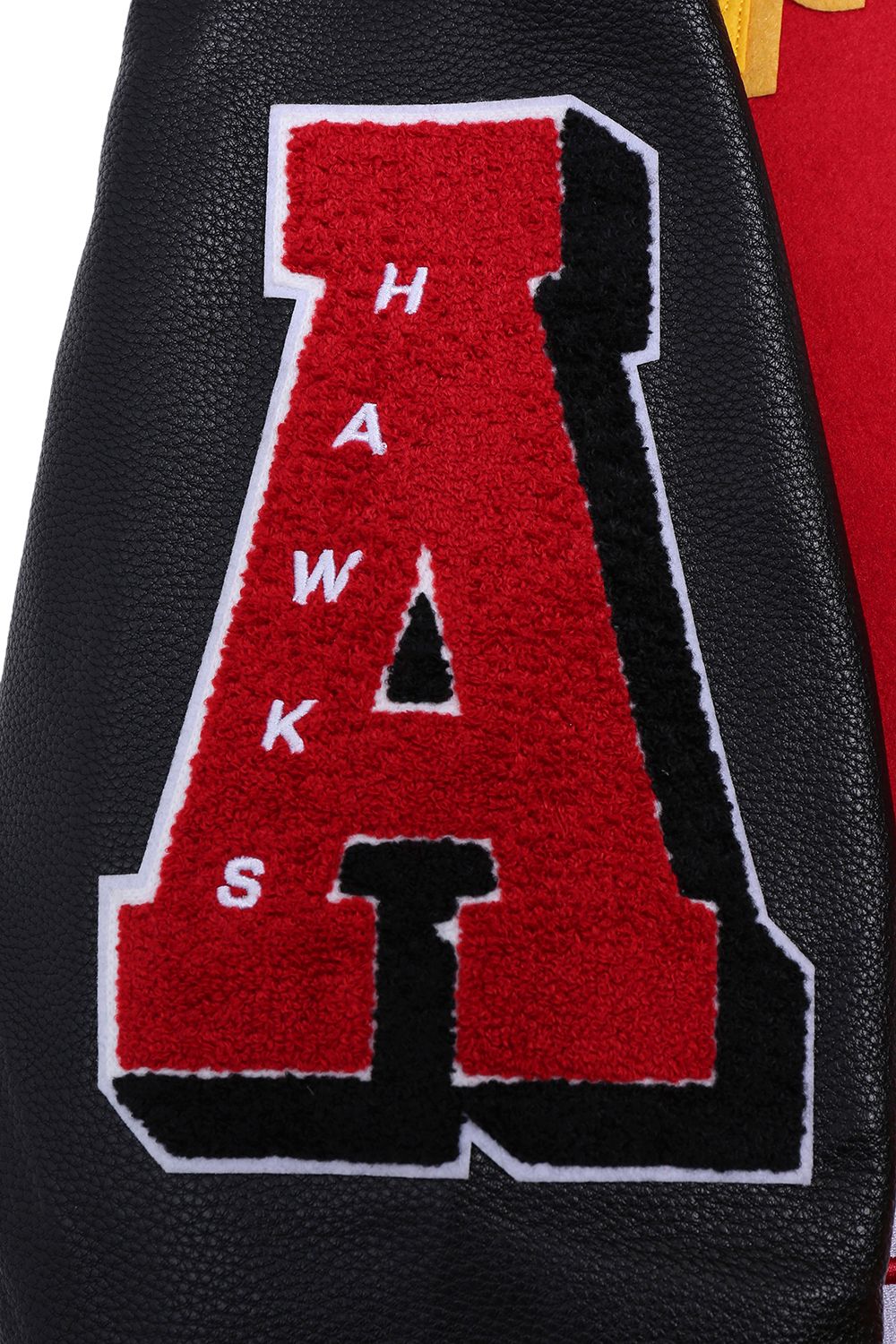 Pro Standard Men's Atlanta Hawks Red Old English Rib Wool Varsity Jacket product image