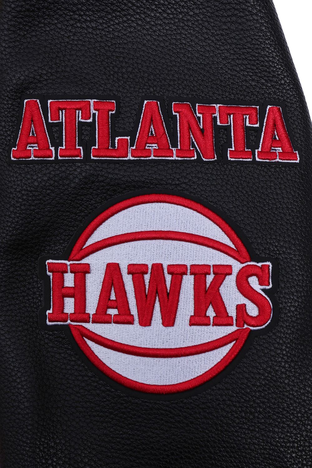 Pro Standard Men's Atlanta Hawks Red Old English Rib Wool Varsity Jacket product image