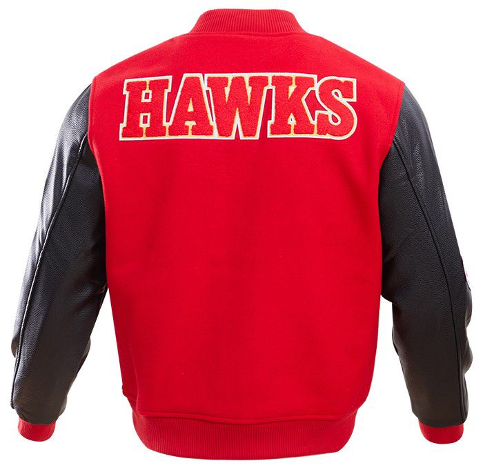 Pro Standard Men's Atlanta Hawks Red Classic Wool Varsity Jacket product image