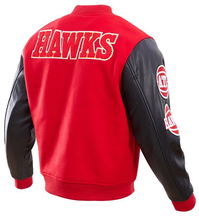 Pro Standard Men's Atlanta Hawks Red Classic Wool Varsity Jacket product image
