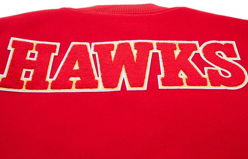Pro Standard Men's Atlanta Hawks Red Classic Wool Varsity Jacket product image