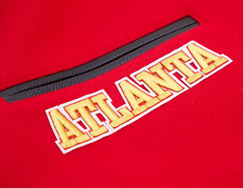 Pro Standard Men's Atlanta Hawks Red Classic Wool Varsity Jacket product image