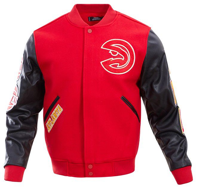 Pro Standard Men's Atlanta Hawks Red Classic Wool Varsity Jacket product image