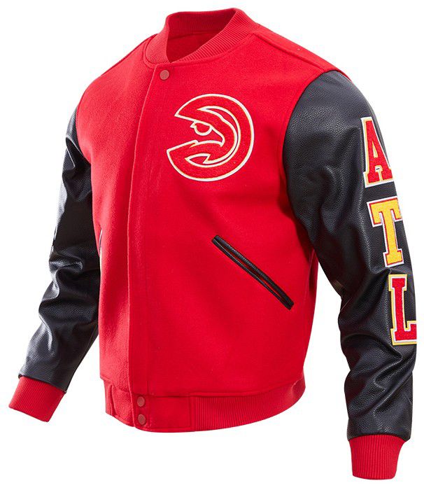 Pro Standard Men's Atlanta Hawks Red Classic Wool Varsity Jacket product image