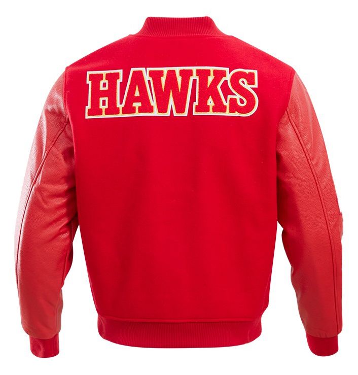 Pro Standard Men's Atlanta Hawks Red Classic Wool Varsity Jacket product image
