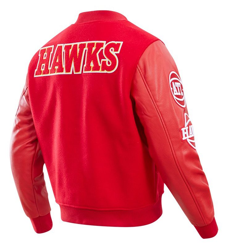 Pro Standard Men's Atlanta Hawks Red Classic Wool Varsity Jacket product image