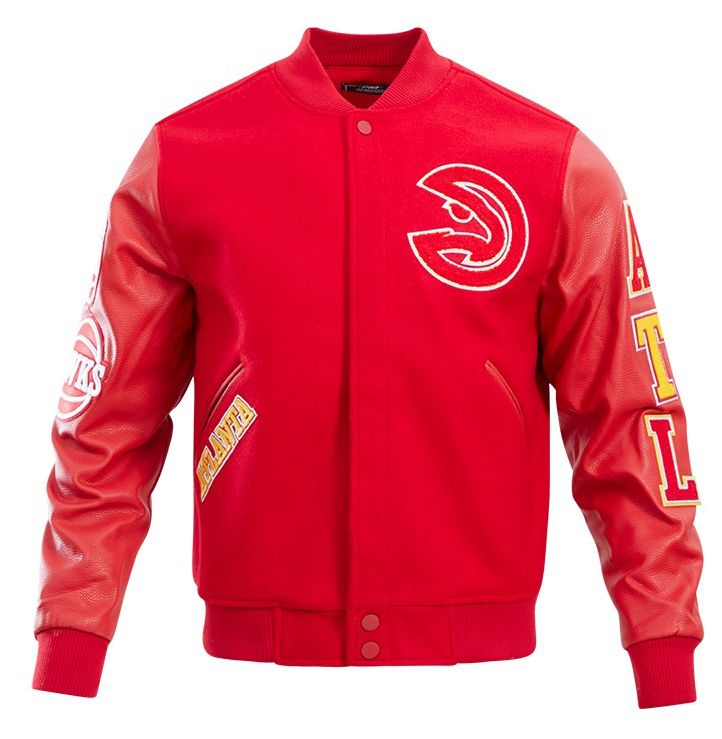 Pro Standard Men's Atlanta Hawks Red Classic Wool Varsity Jacket product image