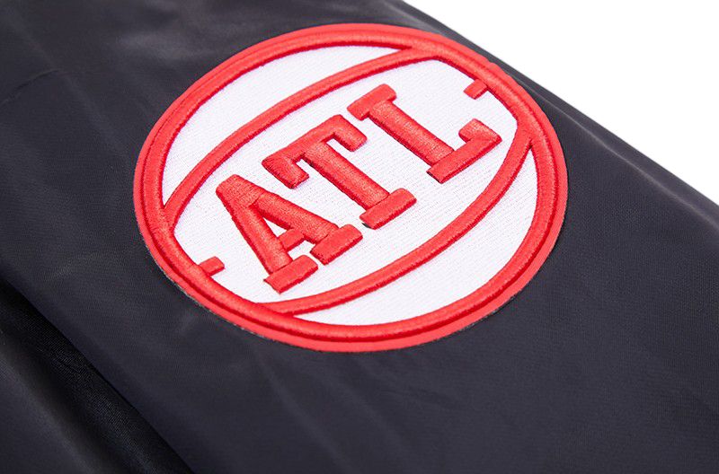 Pro Standard Men's Atlanta Hawks Black Big Logo Satin Jacket product image