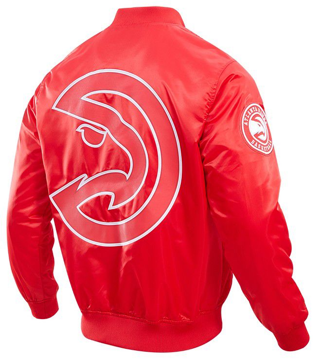Pro Standard Men's Atlanta Hawks Red Big Logo Satin Jacket product image