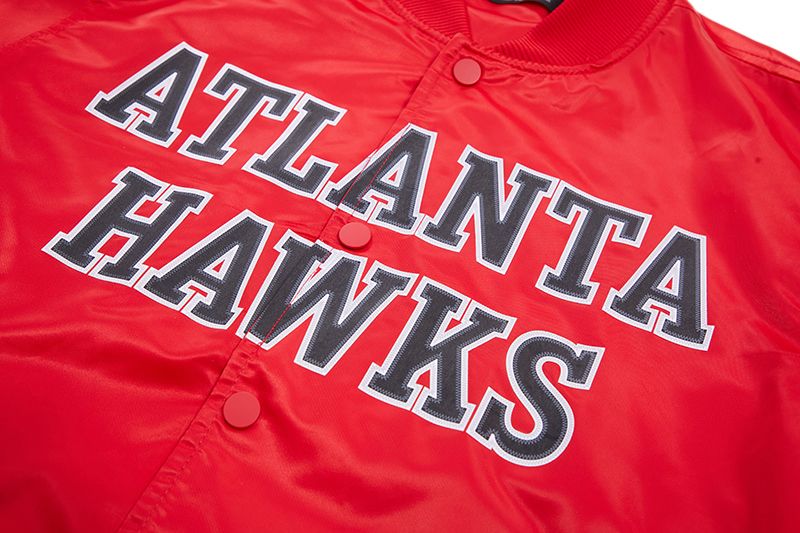 Pro Standard Men's Atlanta Hawks Red Big Logo Satin Jacket product image