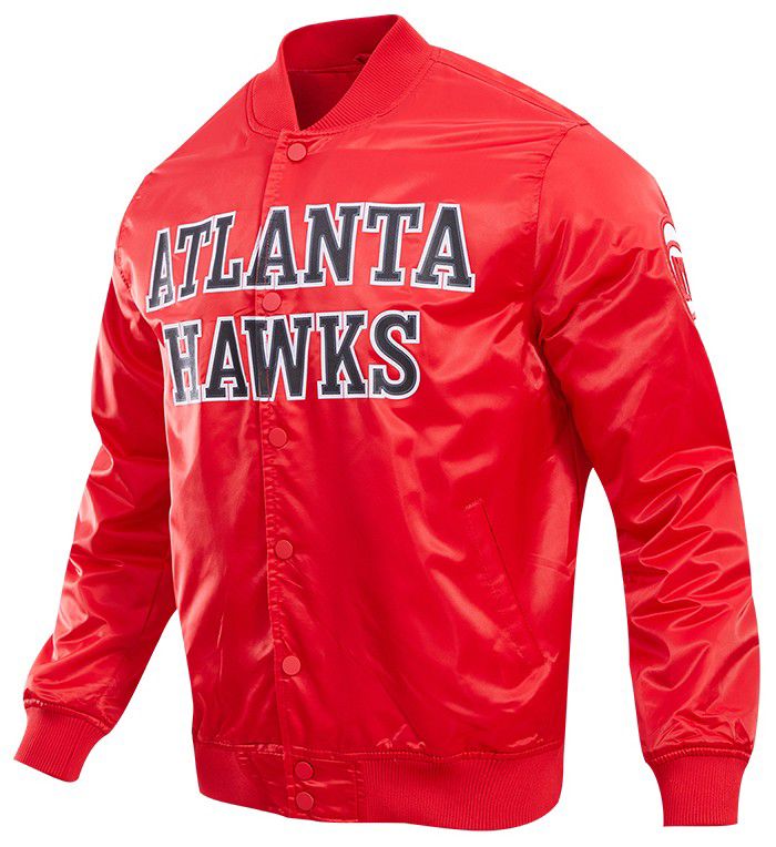 Pro Standard Men's Atlanta Hawks Red Big Logo Satin Jacket product image