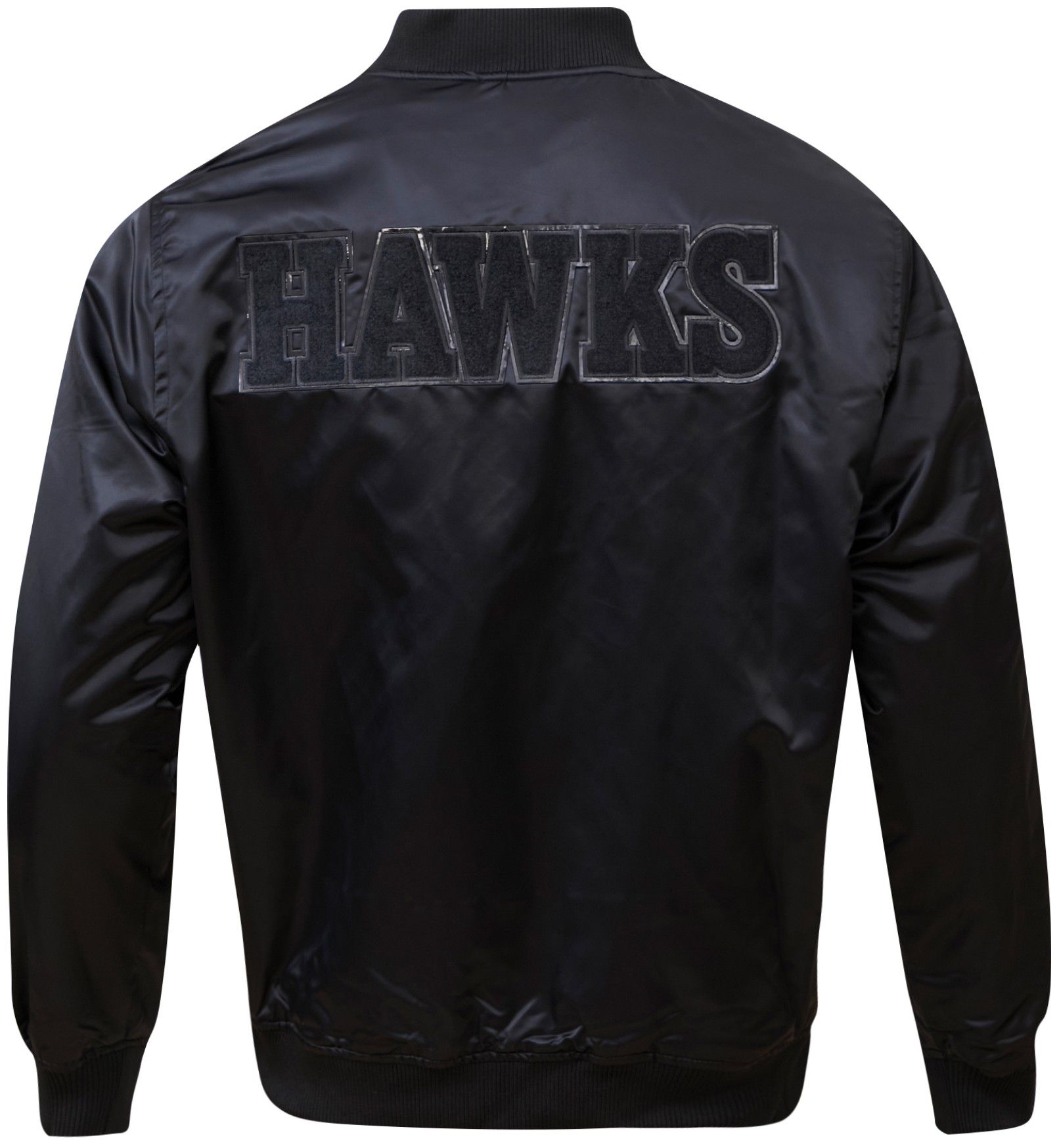 Pro Standard Men's Atlanta Hawks Triple Black Satin Jacket product image