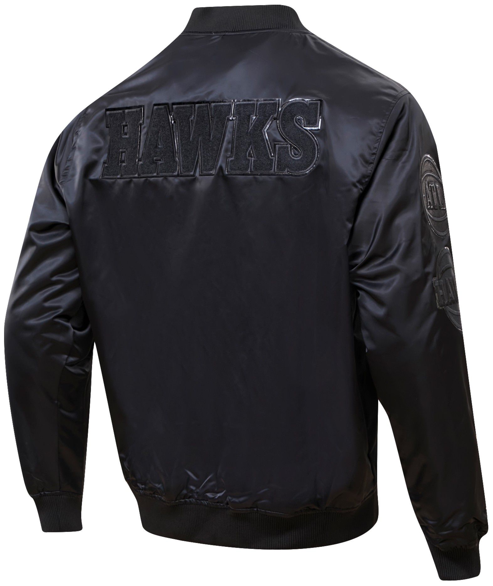 Pro Standard Men's Atlanta Hawks Triple Black Satin Jacket product image