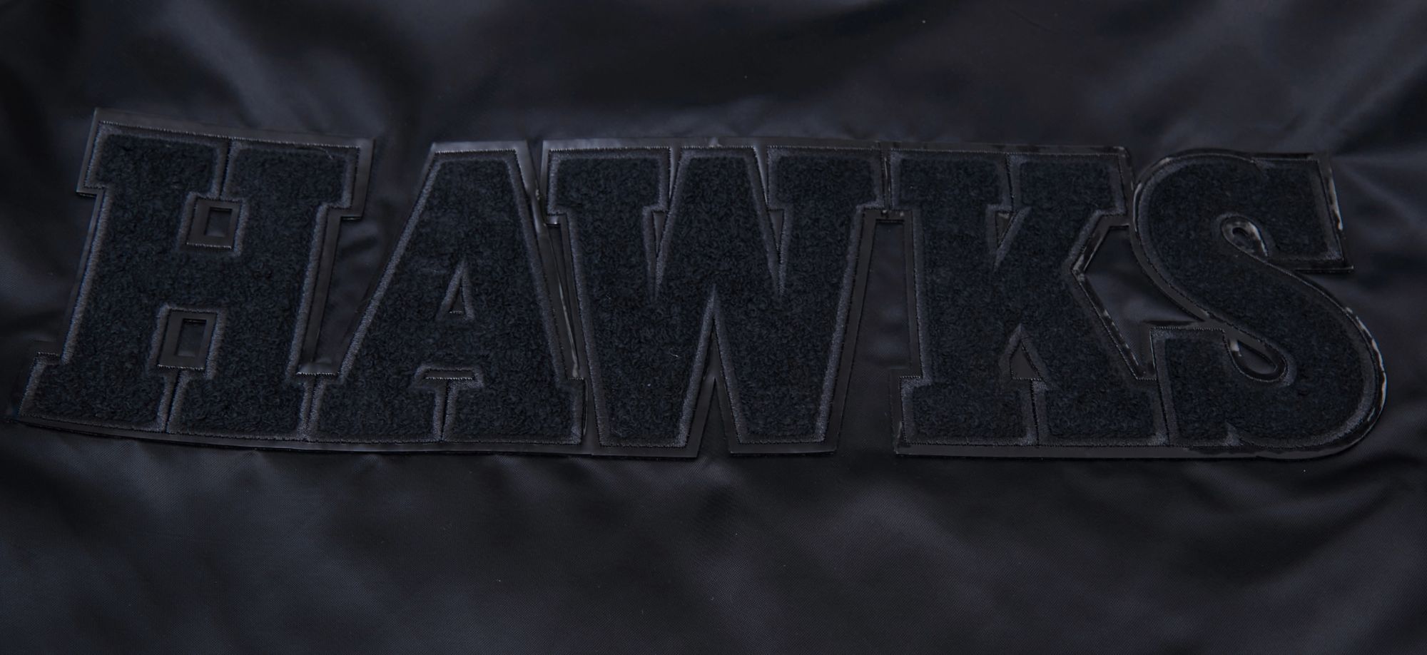 Pro Standard Men's Atlanta Hawks Triple Black Satin Jacket product image