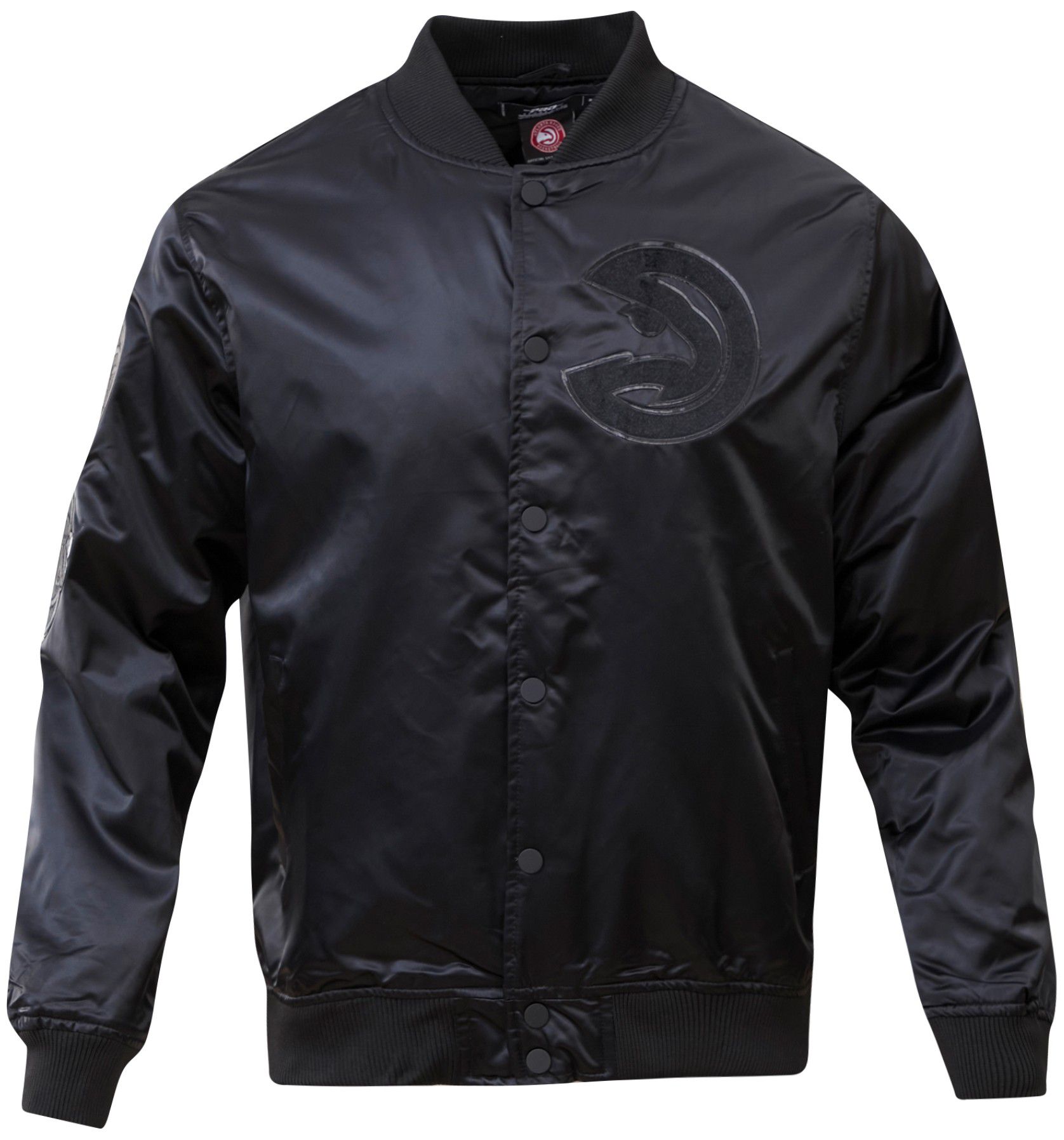 Pro Standard Men's Atlanta Hawks Triple Black Satin Jacket product image