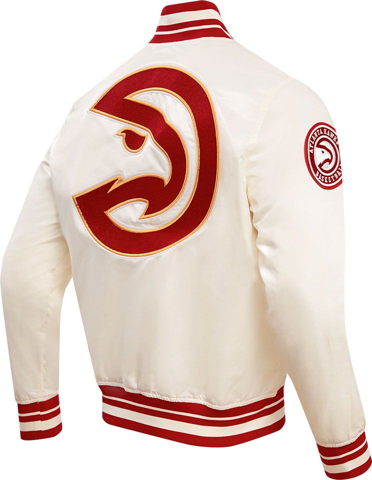 Pro Standard Adult Atlanta Hawks White Retro Classic Satin Jacket product image