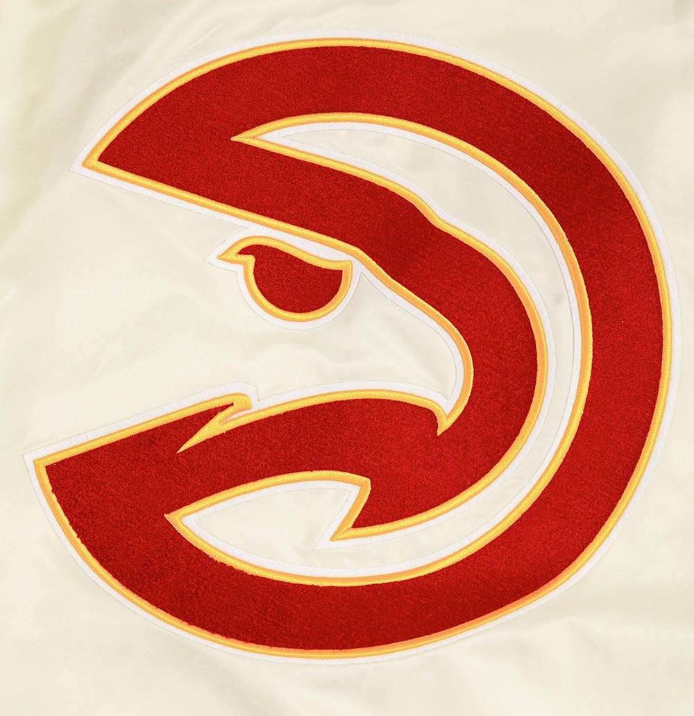 Pro Standard Adult Atlanta Hawks White Retro Classic Satin Jacket product image