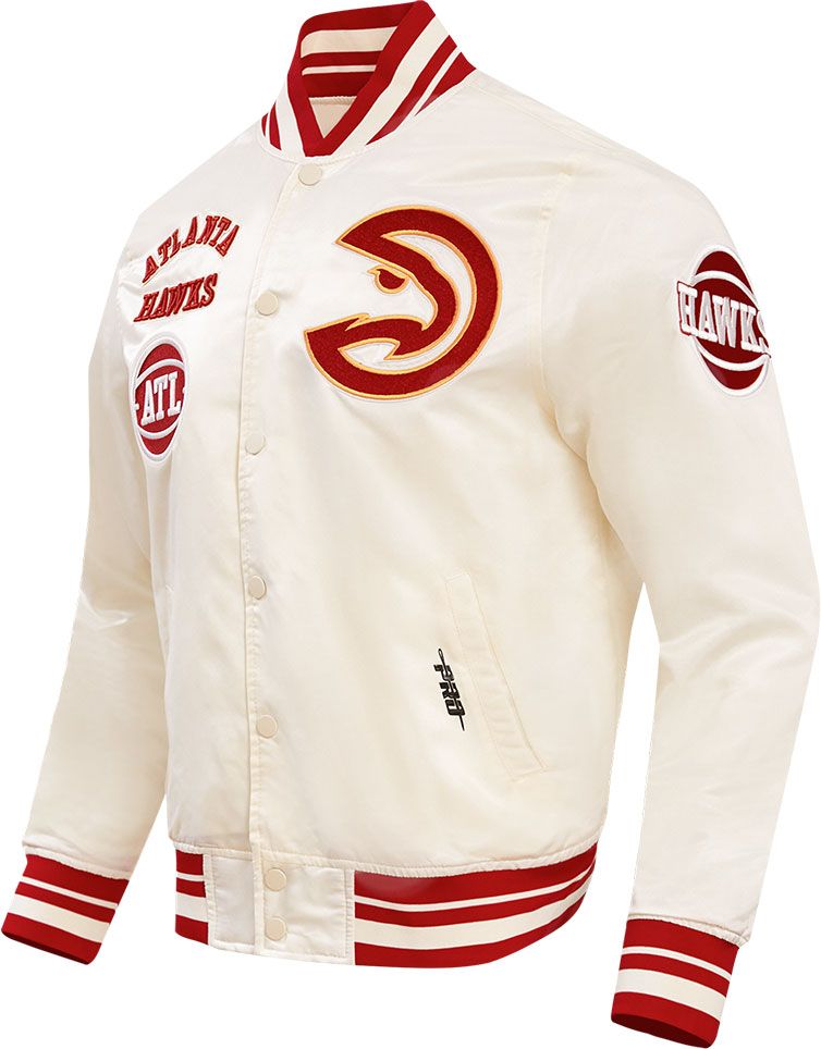 Pro Standard Adult Atlanta Hawks White Retro Classic Satin Jacket product image
