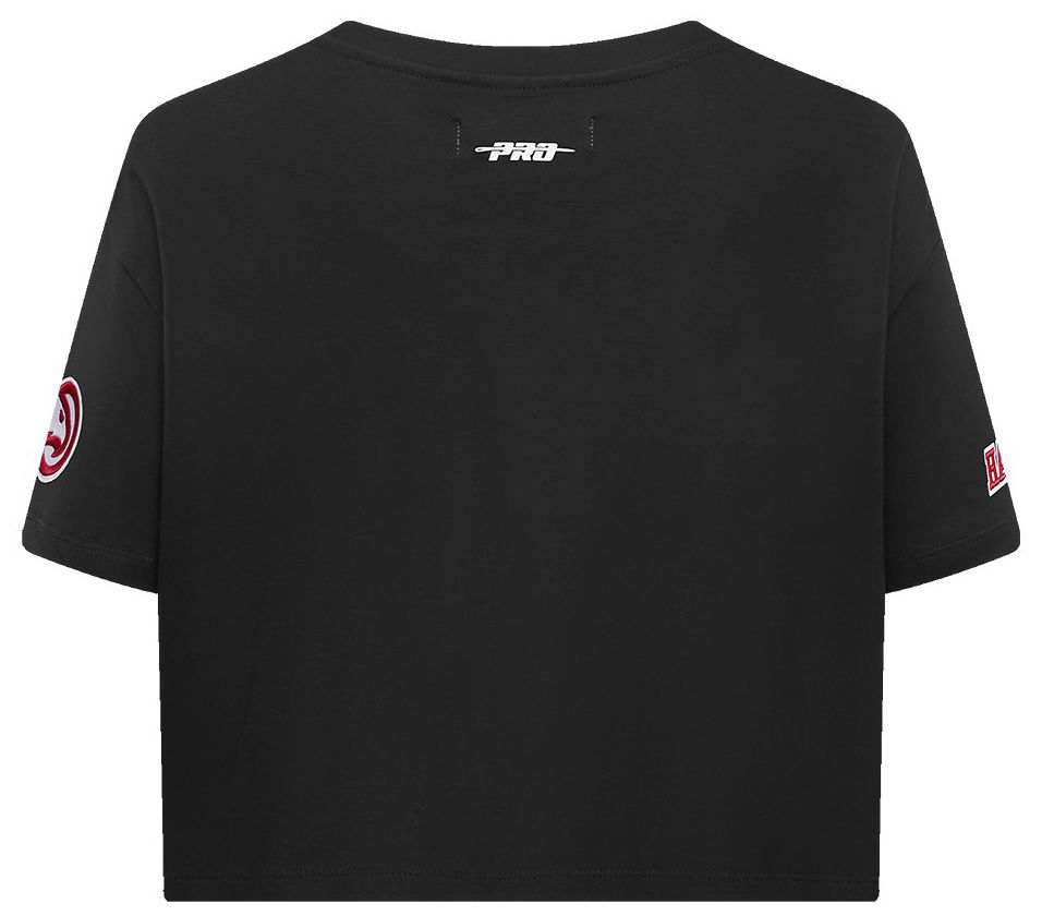Pro Standard Women's Atlanta Hawks Black Script Tail Boxy T-Shirt product image