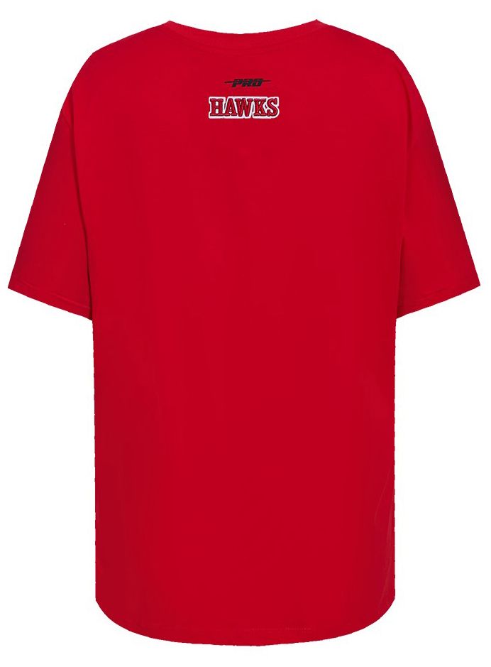 Pro Standard Women's Atlanta Hawks Red Script Tail Boyfriend T-Shirt product image