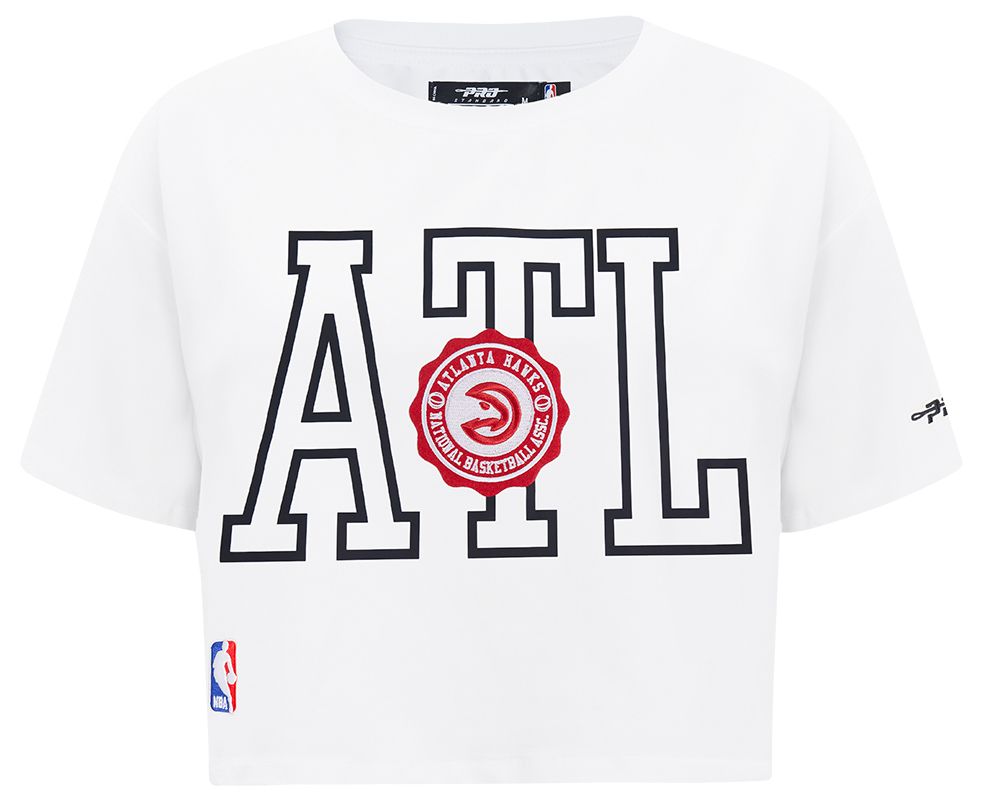 Pro Standard Women's Atlanta Hawks White Crest Emblem Boxy T-Shirt product image