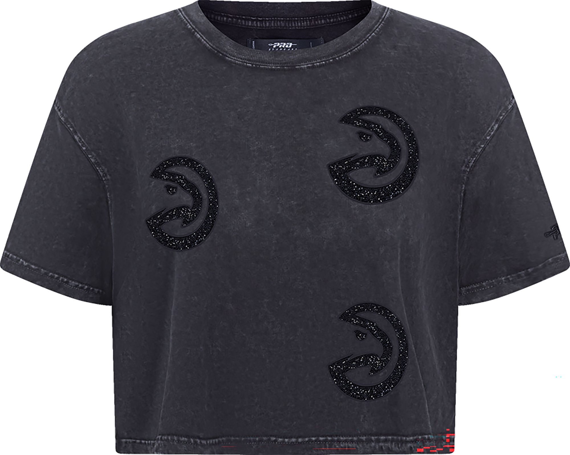 Pro Standard Women's Atlanta Hawks Black Crystalline Boxy Short Sleeve T-Shirt product image