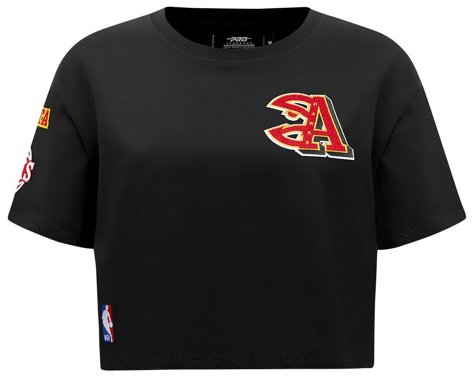 Pro Standard Women's Atlanta Hawks Black Mash Up Boxy T-Shirt product image