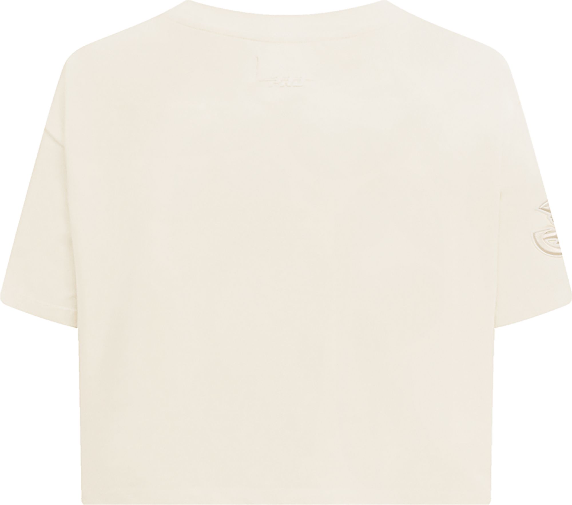 Pro Standard Women's Atlanta Hawks Off-White Neutral Boxy Cropped T-Shirt product image