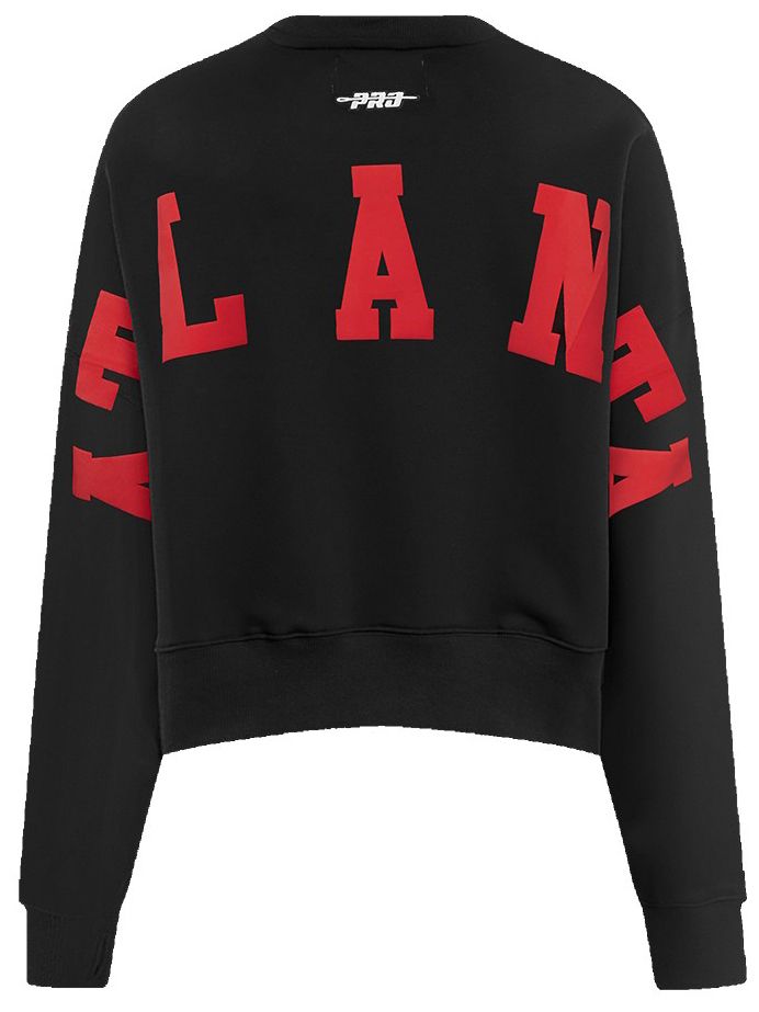 Pro Standard Women's Atlanta Hawks Black Wingspan Fleece Crewneck Sweatshirt product image