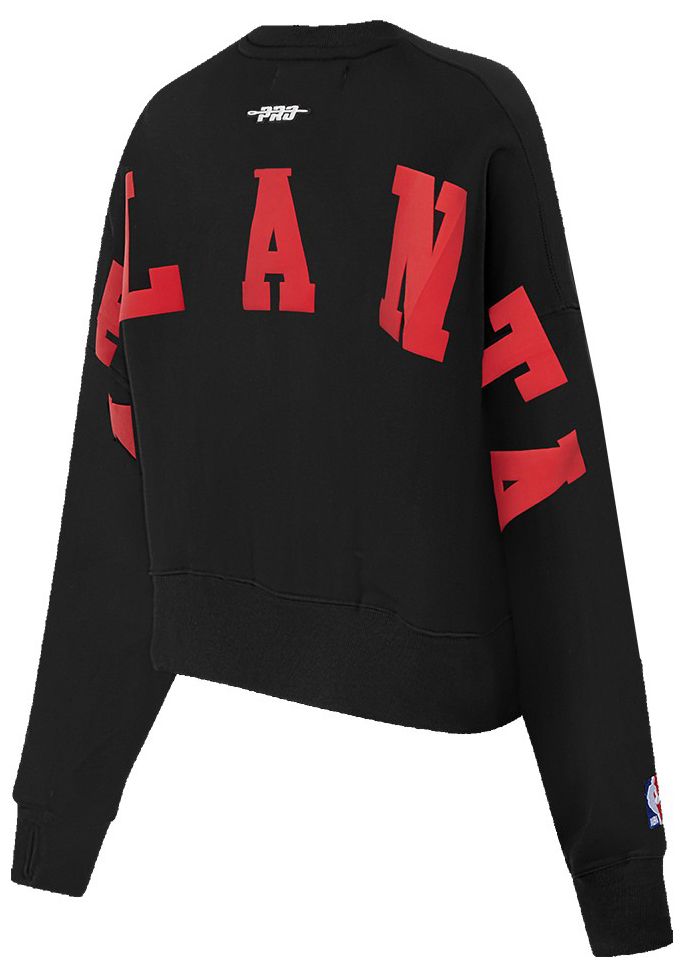Pro Standard Women's Atlanta Hawks Black Wingspan Fleece Crewneck Sweatshirt product image