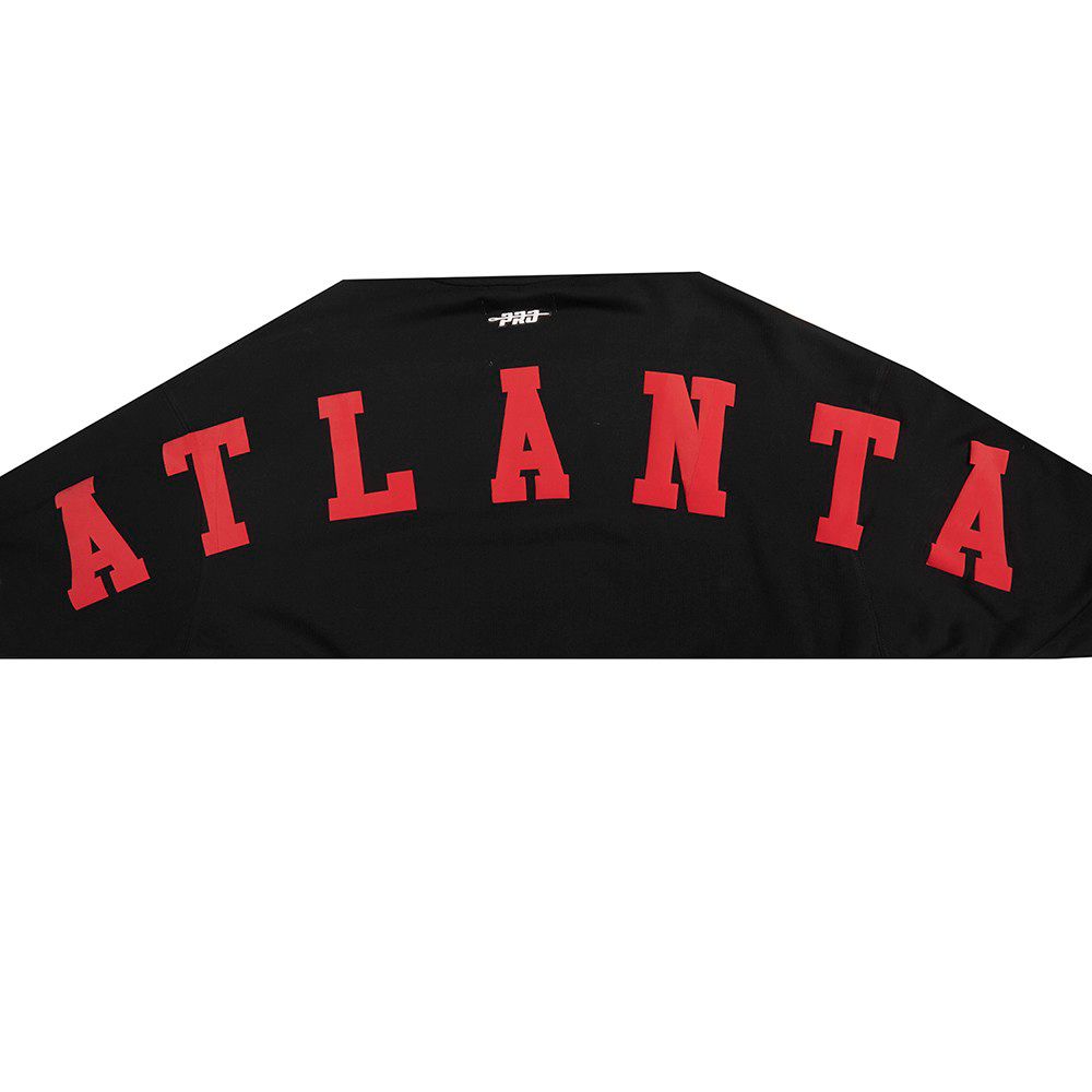 Pro Standard Women's Atlanta Hawks Black Wingspan Fleece Crewneck Sweatshirt product image