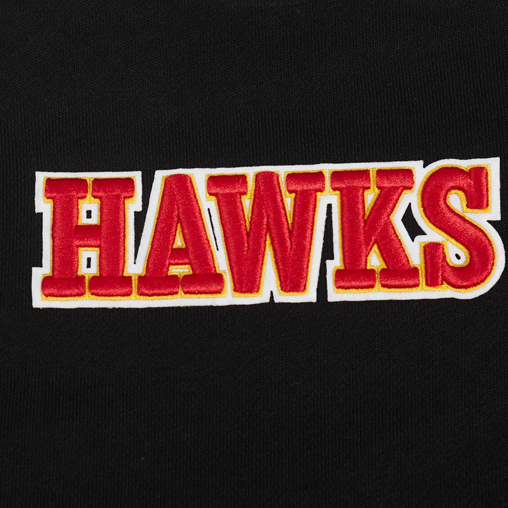 Pro Standard Women's Atlanta Hawks Black Wingspan Fleece Crewneck Sweatshirt product image