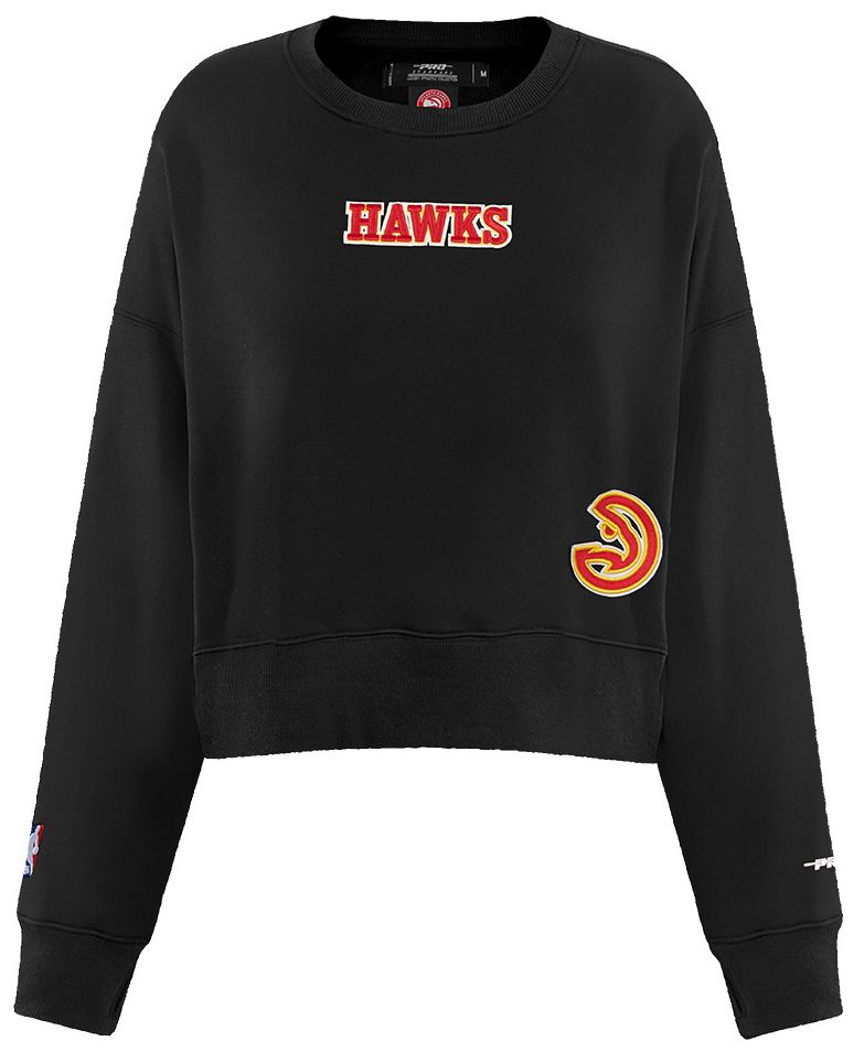 Pro Standard Women's Atlanta Hawks Black Wingspan Fleece Crewneck Sweatshirt product image