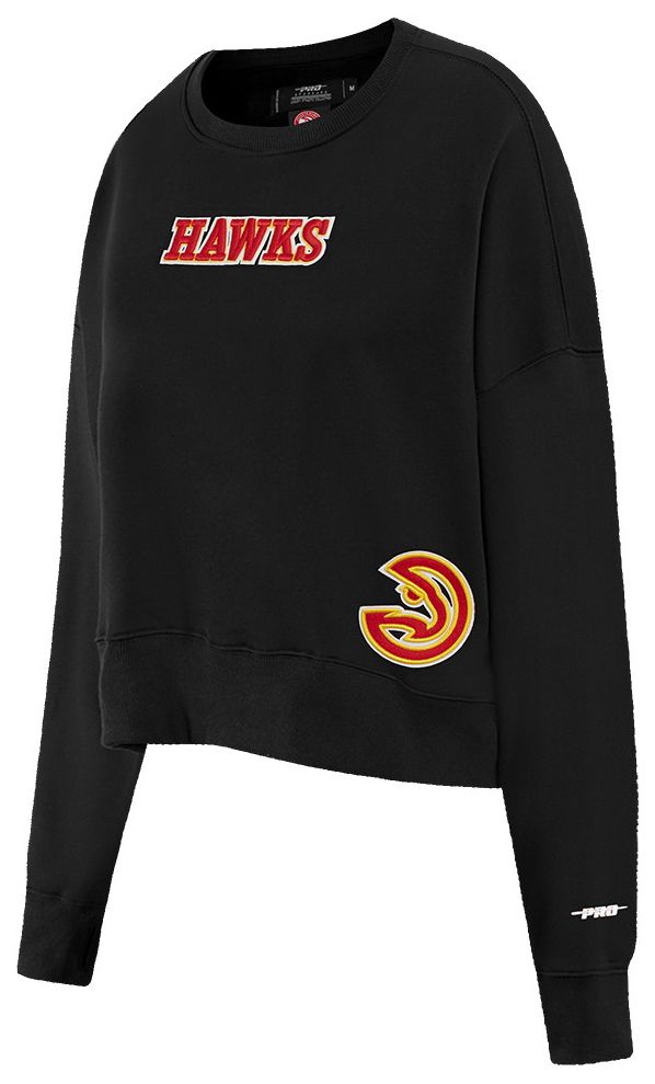 Pro Standard Women's Atlanta Hawks Black Wingspan Fleece Crewneck Sweatshirt product image