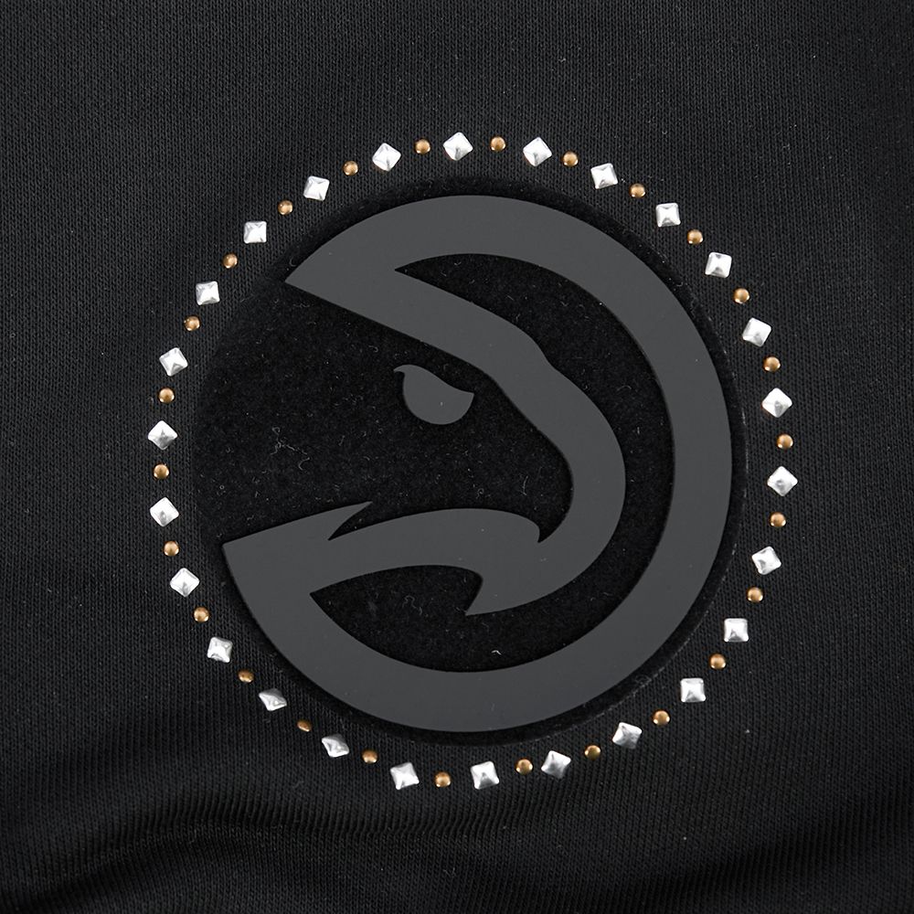 Pro Standard Women's Atlanta Hawks Black Renegade Crewneck Sweatshirt product image