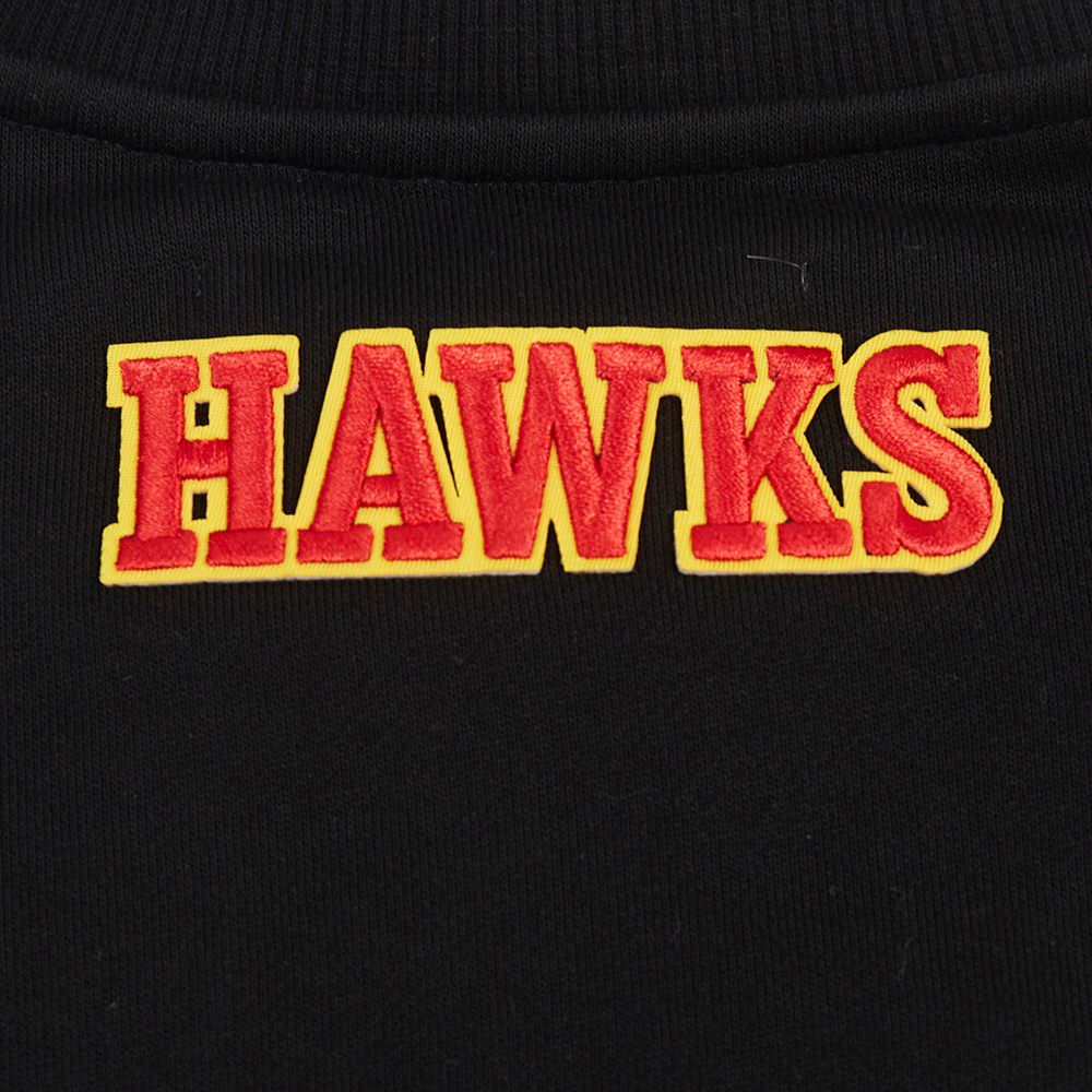 Pro Standard Women's Atlanta Hawks Black Classic Fleece Crewneck Sweatshirt product image