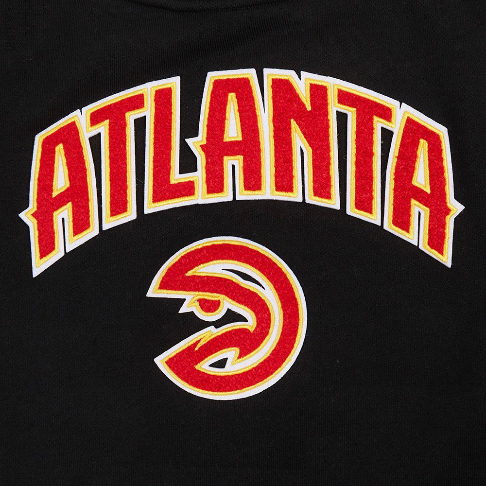 Pro Standard Women's Atlanta Hawks Black Classic Fleece Crewneck Sweatshirt product image
