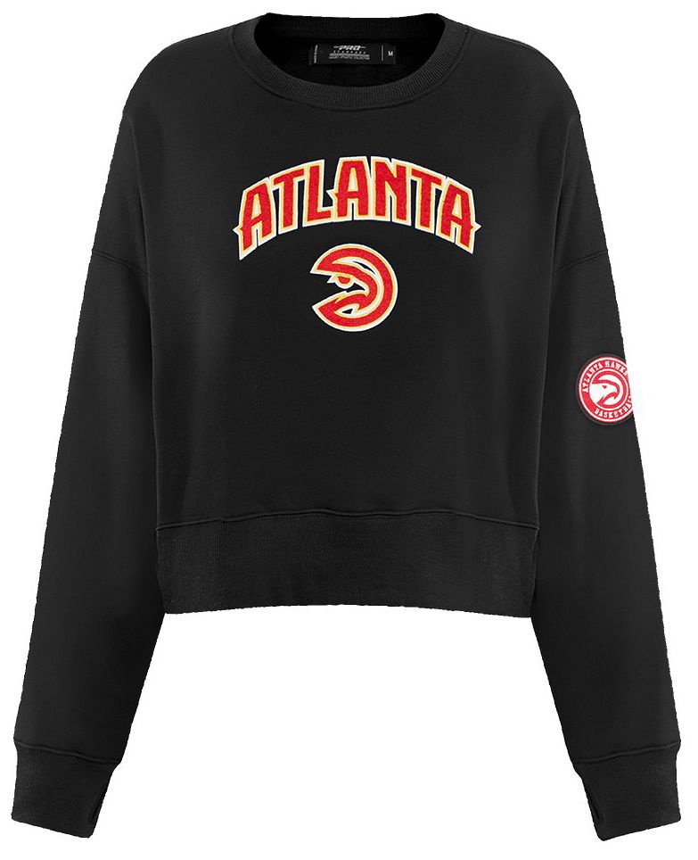 Pro Standard Women's Atlanta Hawks Black Classic Fleece Crewneck Sweatshirt product image