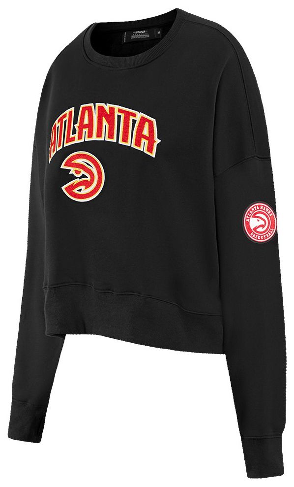 Pro Standard Women's Atlanta Hawks Black Classic Fleece Crewneck Sweatshirt product image