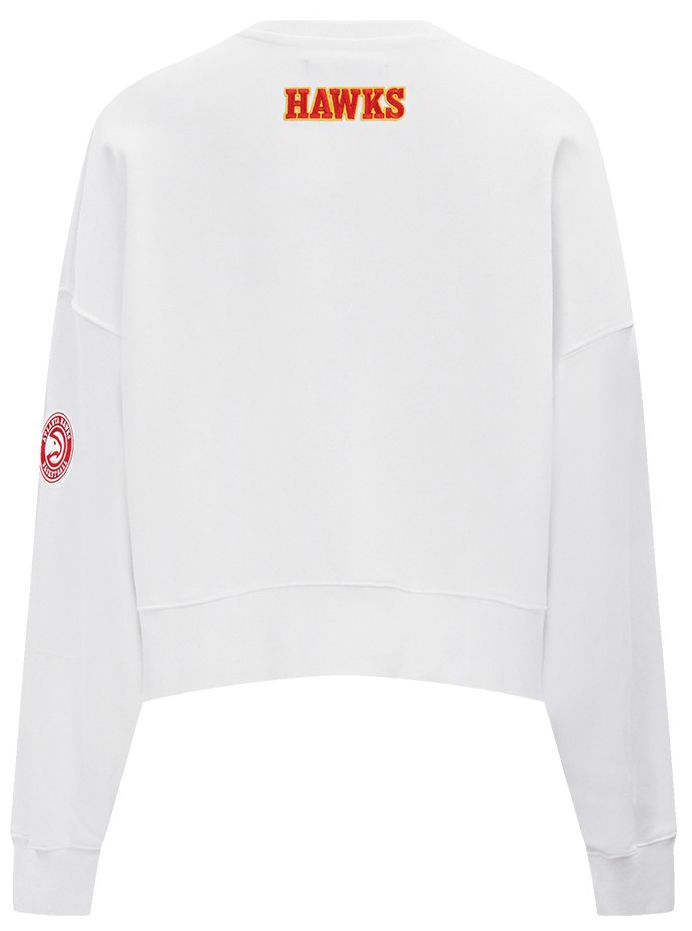 Pro Standard Women's Atlanta Hawks White Classic Fleece Crewneck Sweatshirt product image