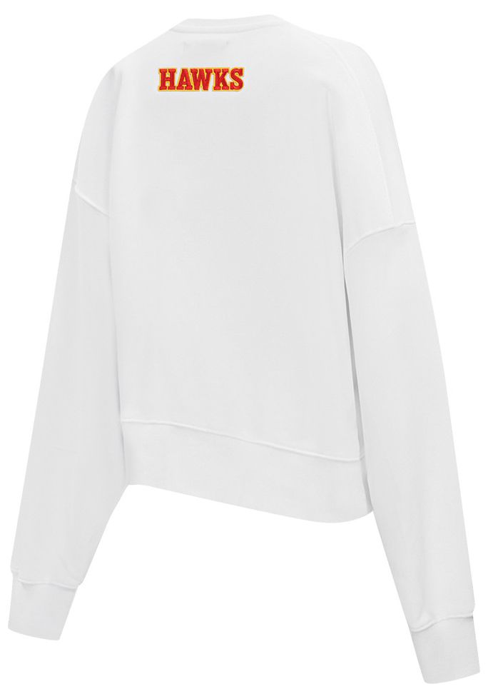 Pro Standard Women's Atlanta Hawks White Classic Fleece Crewneck Sweatshirt product image